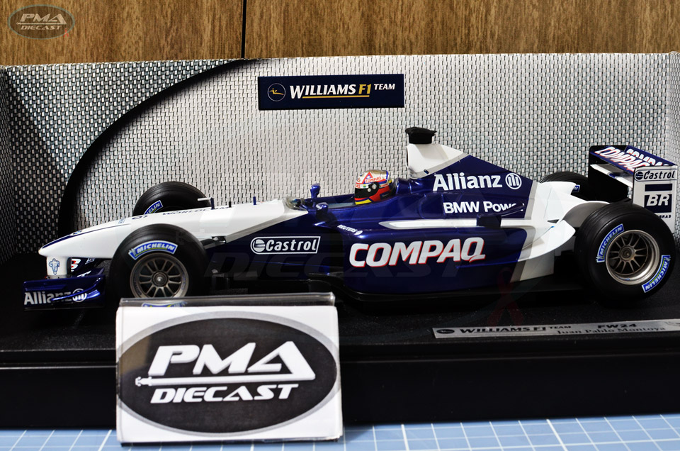 JUAN PABLO MONTOYA 2002 WILLIAMS FW24 1:18
